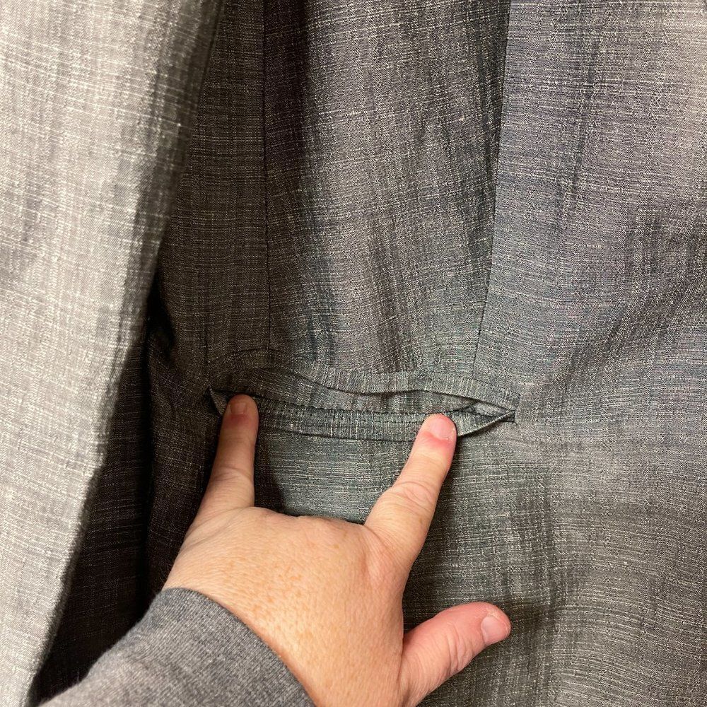 Calvin Klein Gray Single Button Front Blazer Jack… - image 4